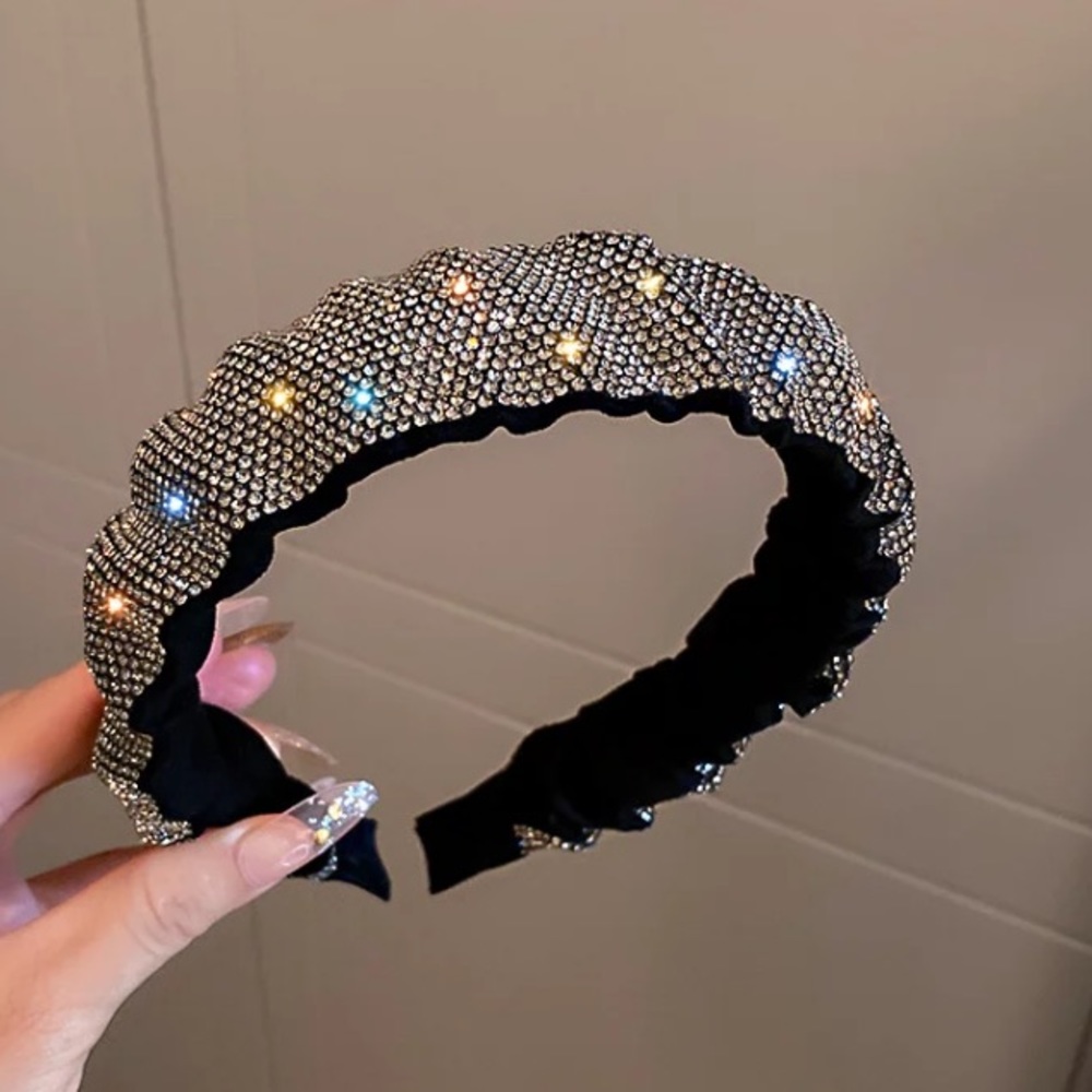 ⭐️ Rhinestone Black Headband